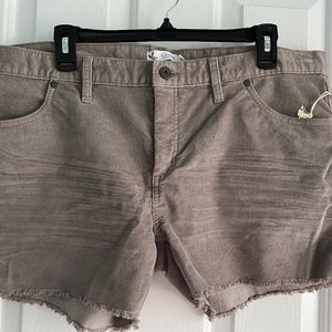 NWT Carve Designs Oahu Corduroy shorts in Pebble, size 14 STRETCHY